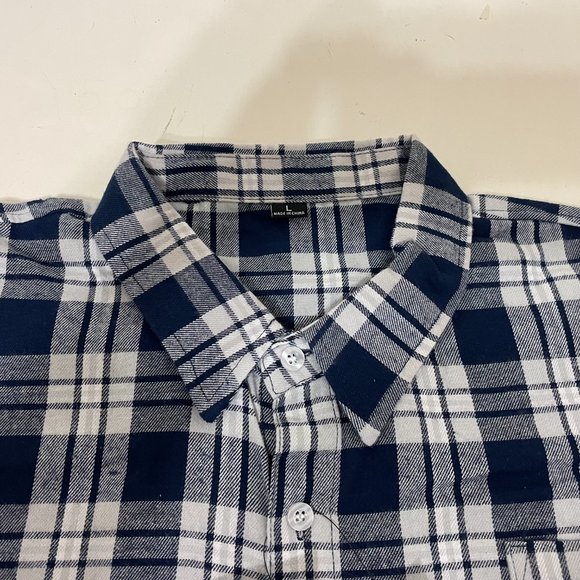 Michigan Wolverines FOCO Mens Flannel Plaid Long Sleeve Button Up Shirt Pocket - Picture 6 of 11